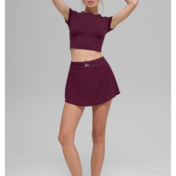 Alo Burgundy Skirt - Picture 2 of 2